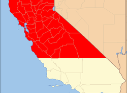 Northern California map