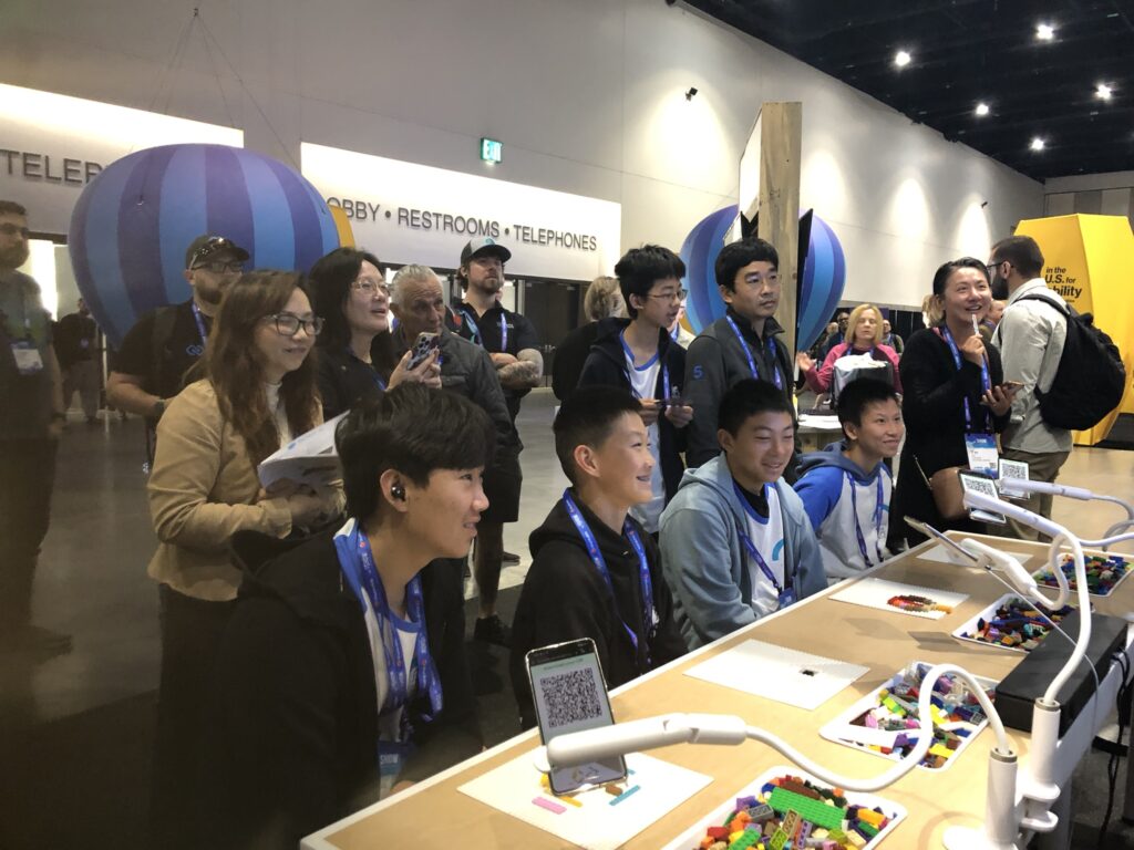Students at a STEM event
