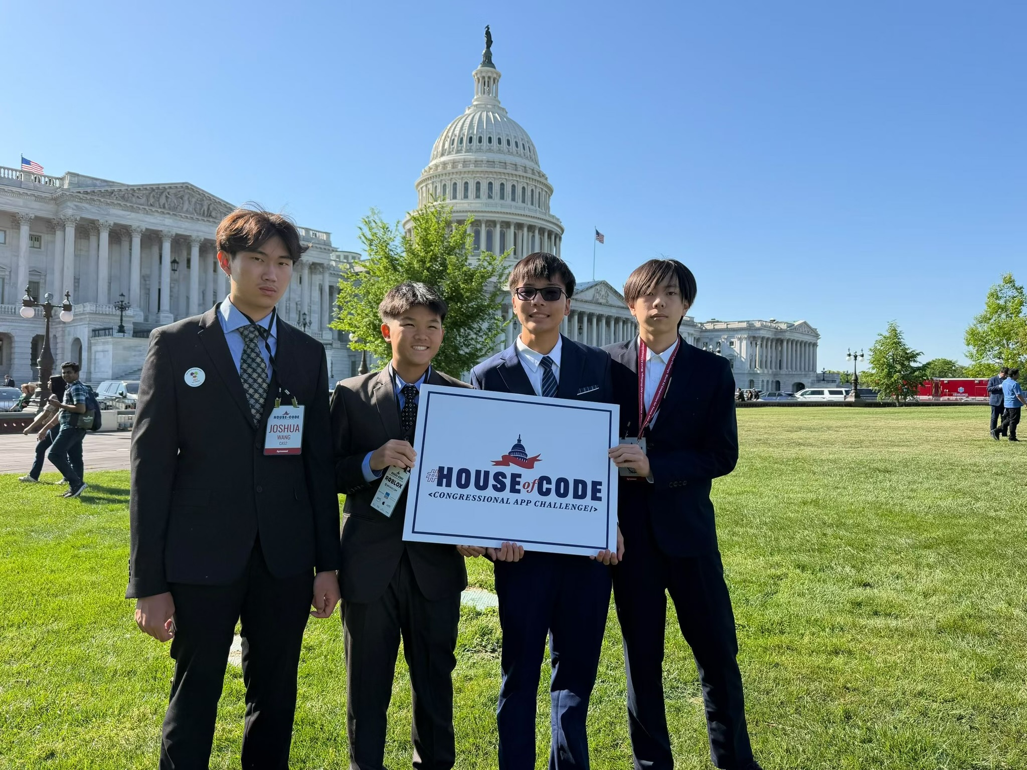 CA-52 team with House of Code sign at the U.S. Capitol
